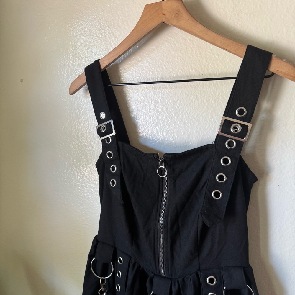 Hot Topic | Social Collision Black Grommet Buckle Dress - Picture 2 of 6